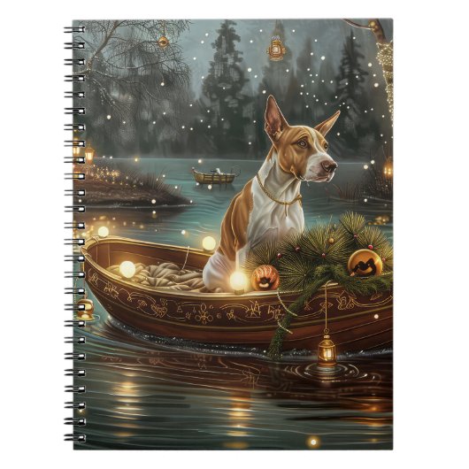 Carnet Bull Terrier Noël Festive Voyage (Devant)