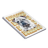 Carnet Bulldog anglais avec police rétro (Côté Droit)