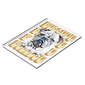 Carnet Bulldog anglais avec police rétro (Côté gauche)