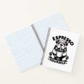 Carnet Bulldog au café chaud (Intérieur)