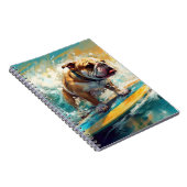 Carnet Bulldog Beach Surf Peinture (Côté Droit)