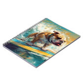 Carnet Bulldog Beach Surf Peinture (Côté gauche)