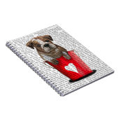 Carnet Bulldog Bucket Of Love Red (Côté Droit)