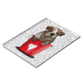 Carnet Bulldog Bucket Of Love Red (Côté gauche)