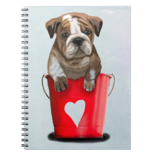 Carnet Bulldog Bucket Of Love Red 2