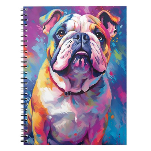 Carnet Bulldog coloré (Devant)