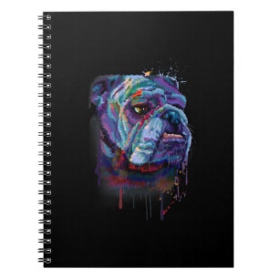 Carnet Bulldog Coloré Anglais Cadeau A Bulldog Anglais