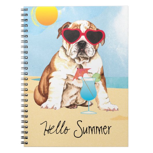 Carnet Bulldog été (Devant)