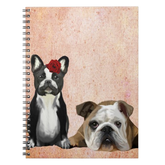 Carnet Bulldog français et Bulldog anglais (Devant)