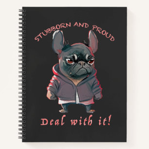 Carnet Bulldog Stubborn Traite Avec Il Mignonne adorable 