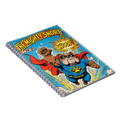 Carnet Bulldog Superhero Flying with Cape (Côté Droit)