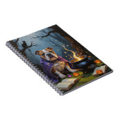 Carnet Bulldog Whimsical Halloween peinture (Côté Droit)