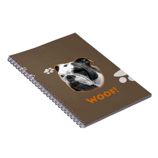 Carnet Bulldog Woof (Côté Droit)