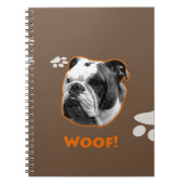Carnet Bulldog Woof (Devant)
