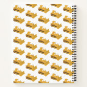 Carnet Bulldozer Construction Camion Enfants Monogramme (Dos)