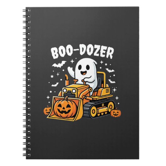 Carnet Bulldozer fantôme Halloween Boo Dozer_1 (Devant)