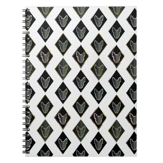 Carnet Bulle de diamant noir Terrier (Devant)