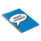 Carnet Bulle de texte à nom personnalisé Bande dessinée r (Côté Droit)