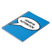 Carnet Bulle de texte à nom personnalisé Bande dessinée r (Côté gauche)