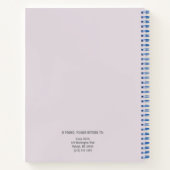 Carnet Bulle de texte éléphant gris mignon en pourpre dou (Dos)