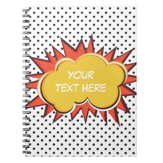 Carnet Bulle faite sur commande des textes d'explosion de (Devant)