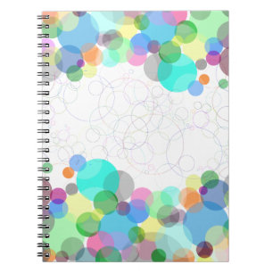 Carnet Bulle illustrée design arc-en-ciel coloré