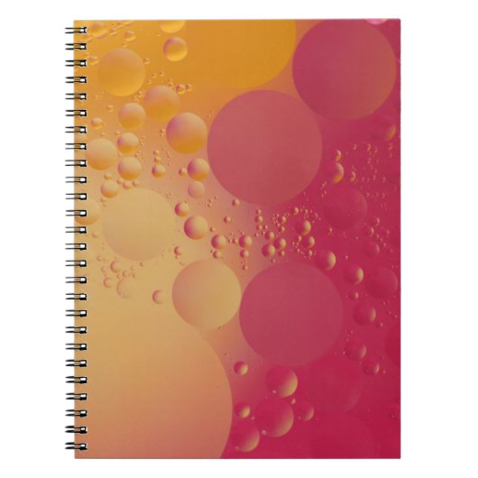 Carnet Bulle numérique rose et orange (Devant)