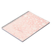 Carnet Bulles blanches roses pois votre nom (Côté gauche)