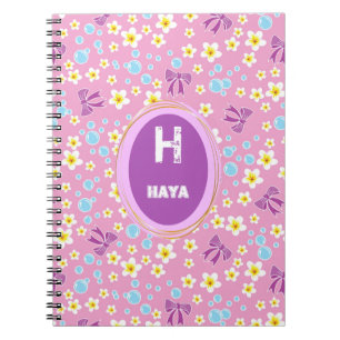 Carnet bulles mignonnes, fleur, arc enfants motif
