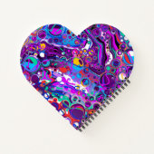 Carnet Bulles violettes, Bleues et colorées Abstraites (Dos)