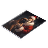 Carnet Bullmastiff avec Noël Festif du Père Noël (Côté gauche)