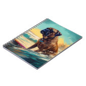 Carnet Bullmastiff Beach Surfing Peinture (Côté gauche)