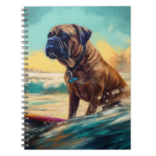 Carnet Bullmastiff Beach Surfing Peinture