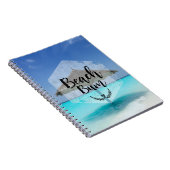 Carnet Bum de plage avec parasol de plage de chaume (Côté Droit)