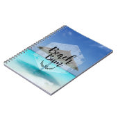 Carnet Bum de plage avec parasol de plage de chaume (Côté gauche)