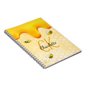 Carnet Bumble abeilles miel nid d'abeille goutte de miel  (Côté Droit)