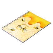 Carnet Bumble abeilles miel nid d'abeille goutte de miel  (Côté gauche)