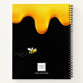 Carnet Bumble abeilles miel noir goutte de monogramme jou (Dos)