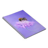 Carnet Bumble Bee perché sur une fleur rose (Côté Droit)