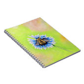 Carnet Bumble Bee sur une peinture à fleurs (Côté Droit)