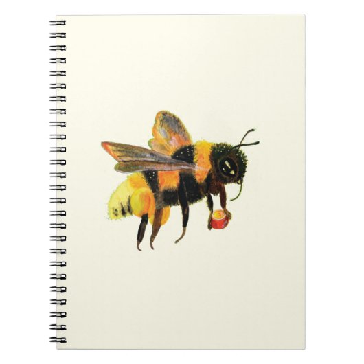 Carnet Bumble Bee transportant du pollen (Devant)