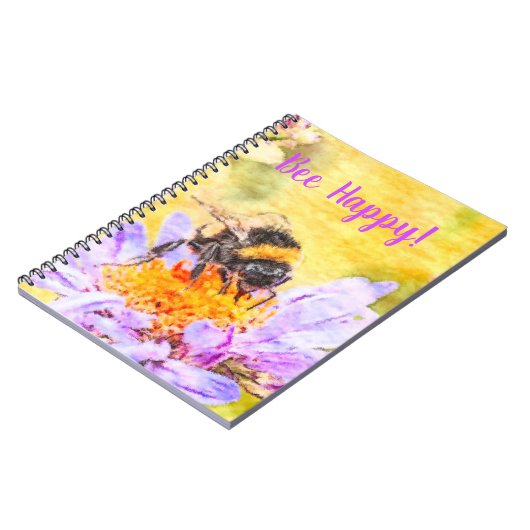 Carnet Bumblebee Sur Fleur (Côté gauche)