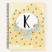 Carnet Bumblebees mignonnes Monogramme (Devant)