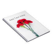 Carnet Bundle of Red Carnation Flowers (Côté Droit)