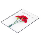 Carnet Bundle of Red Carnation Flowers (Côté gauche)