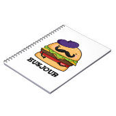 Carnet Bunjour Funny French Burger Bun Pun (Côté gauche)