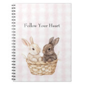 Carnet Bunnies dans un panier (Devant)