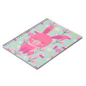 Carnet Bunnies et fleurs roses (Côté gauche)