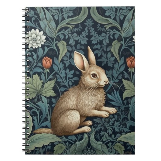 Carnet Bunny dans la forêt Art nouveau (Devant)
