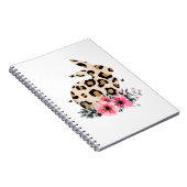 Carnet Bunny Empreinte de léopard Floral mignonne Pâques  (Côté Droit)